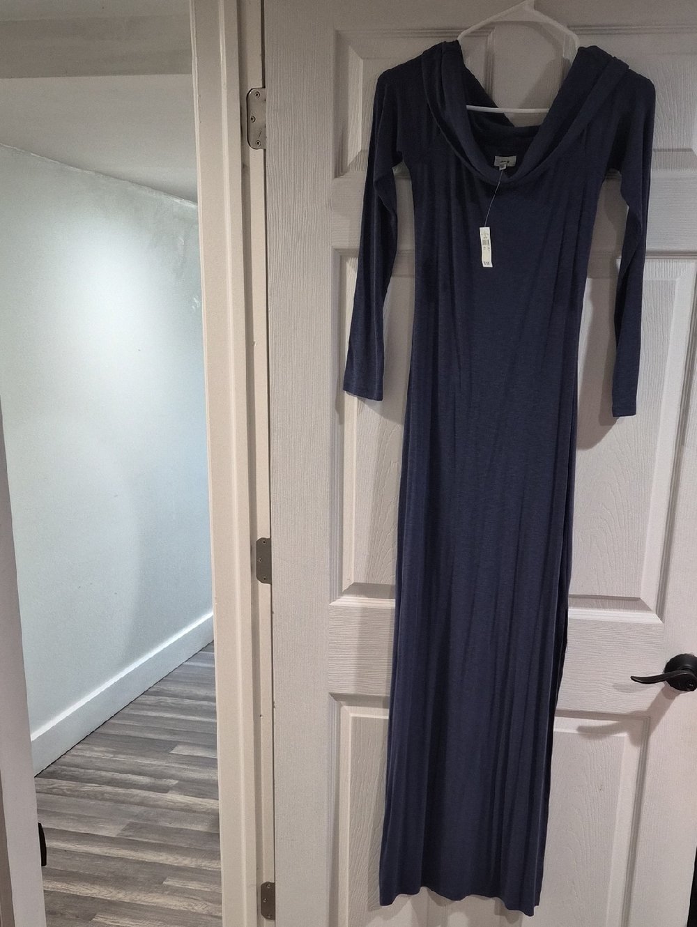 Aerie Long Navy Cowl Neck Maxi Dress - Women